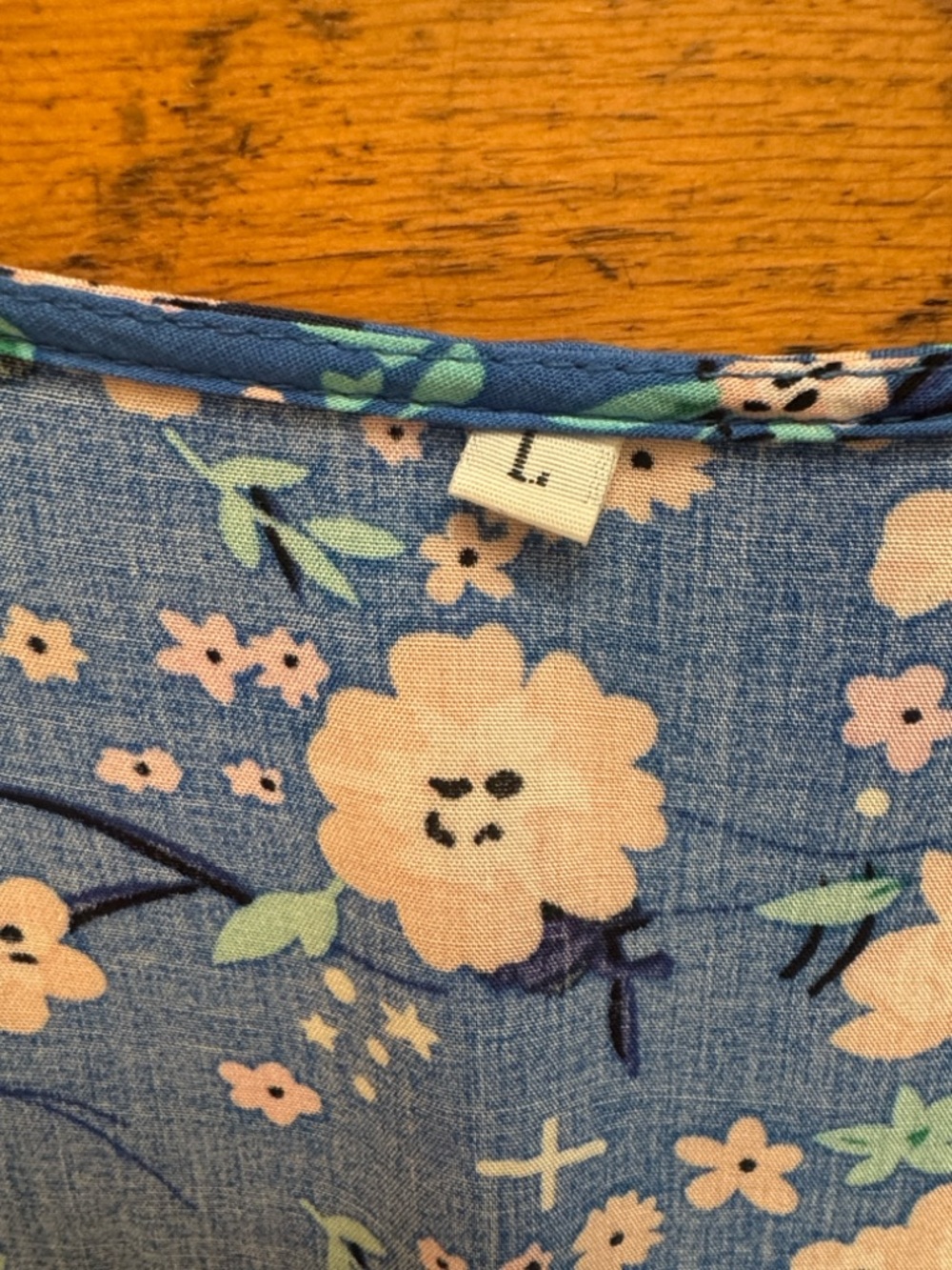 Like New! Floral Wrap V-Neck Blue Maxi Dress - Picture 5 of 7